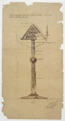 Design pour un lutrin en ébène incrusté d