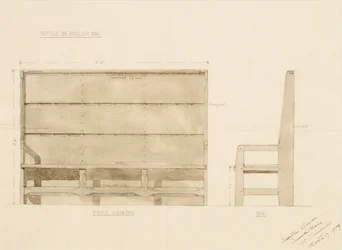 Design pour un banc en chêne anglais