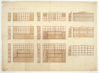 Designs pour des étagères à vaisselle, des buffets et des dressoirs en chêne anglais