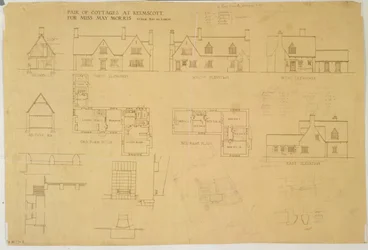 Paire de cottages à Kelmscott pour Miss May Morris, vers 1915