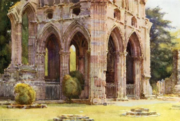 Abbaye de Dryburgh : la tombe de Sir Walter Scott