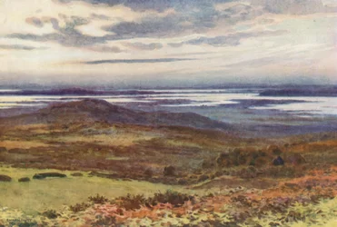 Poole depuis le terrain de golf de Swanage
