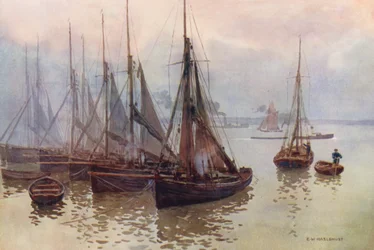Rivière Thames : La flotte de crevettiers, Gravesend