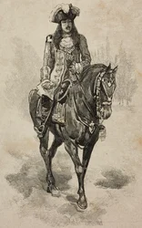 Comte de Turin Vittorio Emanuele de Savoie en costume de Vittorio Amedeo II de Savoie au tournoi de la Villa Borghese à l