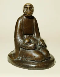 Mendiante avec un enfant (Mendiante aveugle avec un enfant); Bettlerin mit Kind (Blinde Bettlerin mit Kind), conçu en 1907 et coulé en 1930