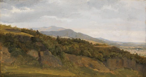 Paysage allemand avec vue sur une large vallée