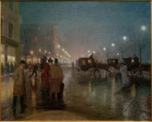 Hambourg, le Jungfernstieg le soir