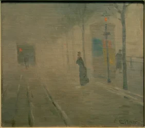 Brouillard sur le Hofweg à Uhlenhorst