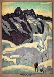 Le glacier de Grindelwald (Ischmeer) dans les Alpes suisses. vers 1920-30 (illustration)