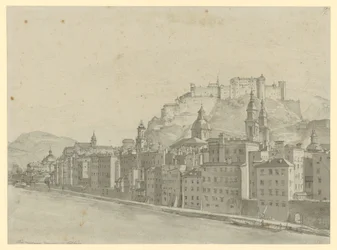 Vue de Salzbourg depuis la chambre de l