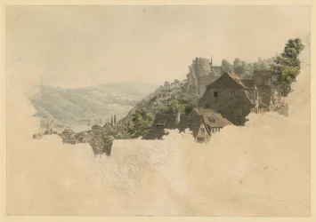 Paysage avec le château et les maisons de Heidelberg