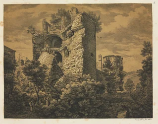 Six vues du château de Heidelberg : Tour, 1820