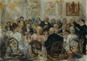 Le discours, vers 1890 (huile sur panneau)