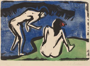Couple se baignant, 1910