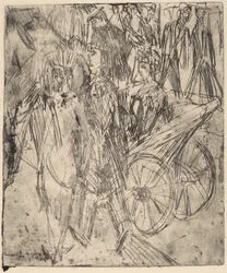 Couple devant une calèche
