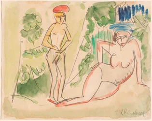 Deux baigneuses près des bois, 1910-1911