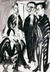 Artiste et groupe Die Brücke à Dresde, par Ernst Ludwig Kirchner