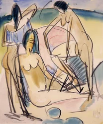 Baigneurs sur le rivage, Fehmarn