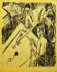 Joueur de billard; Billardspieler, 1915