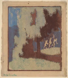 Châtaigniers au clair de lune