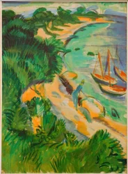 Baie de Fehmarn avec bateaux