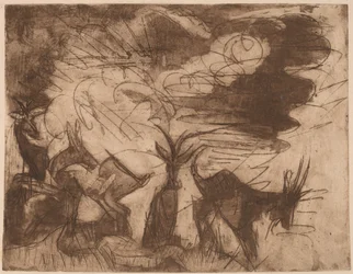 Chèvres et nuages