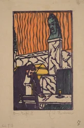 Oberkellner im Café