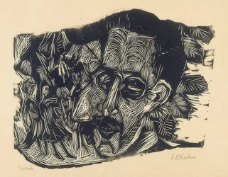 Tête du Dr. Ludwig Binswanger et petite fille. 1917/18