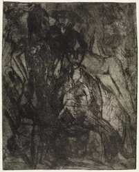Peintre et deux femmes - Autoportrait avec Erna et Gerda/L