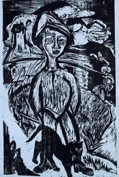 Jeune montagnard dans la tempête, 1921
