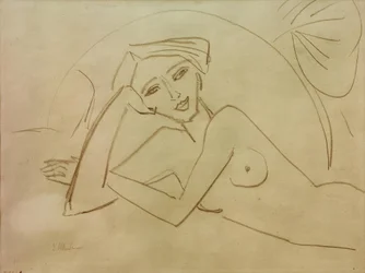 Jeune fille nue allongée