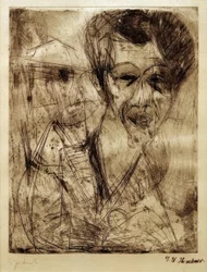 Autoportrait (dessinant)