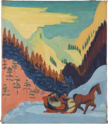 Balade en traîneau dans la neige