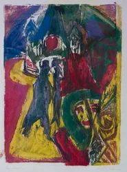Rue avec Cocotte, scène de rue à Berlin