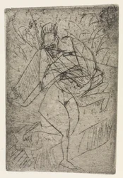 Scène de viol / Trois nus assis dans la pièce