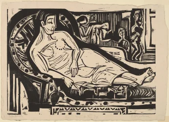 Femme allongée sur un canapé