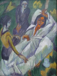Women having tea (Des femmes prenant le thé)
