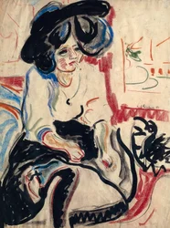 Jeune femme avec cigarette