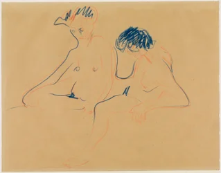 Deux nus assis (ou : Couple de nus)