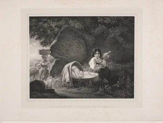 Mère italienne avec ses deux enfants