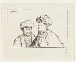 Portrait de deux hommes avec turban