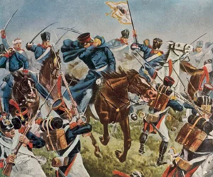 Scharnhorst près de Grossgörschen, 2 mai 1813 (lithographie couleur améliorée)