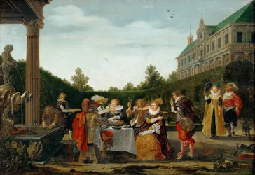 Festin dans le parc du château