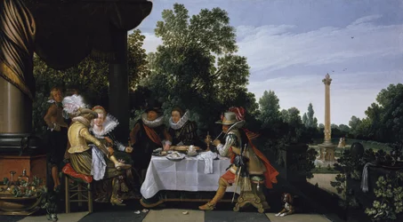 Joyeuse compagnie sur une terrasse de jardin