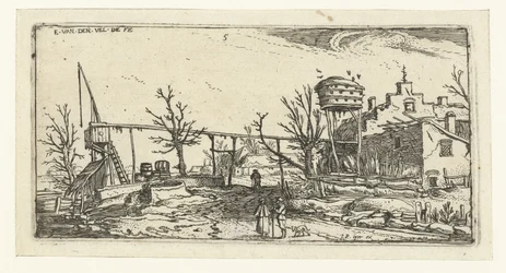 Paysage avec une brasserie Paysages (titre de la série)