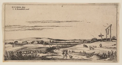 Paysage avec potence (près de Haarlem), extrait de Paysages