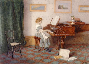 Au piano, 1876