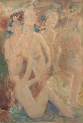 Le passage de la nuit, vers 1924 (aquarelle et crayon sur papier)
