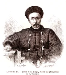 Li Hongzang, vice-roi de Zhili, à la cour impériale de Chine. 1873 (gravure)