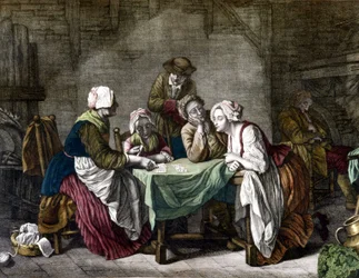 Femme tirant des cartes, sd. XVIIIe siècle